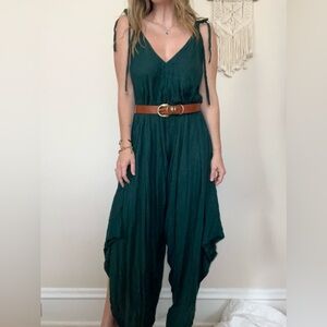 Dark Teal Green Jumpsuit